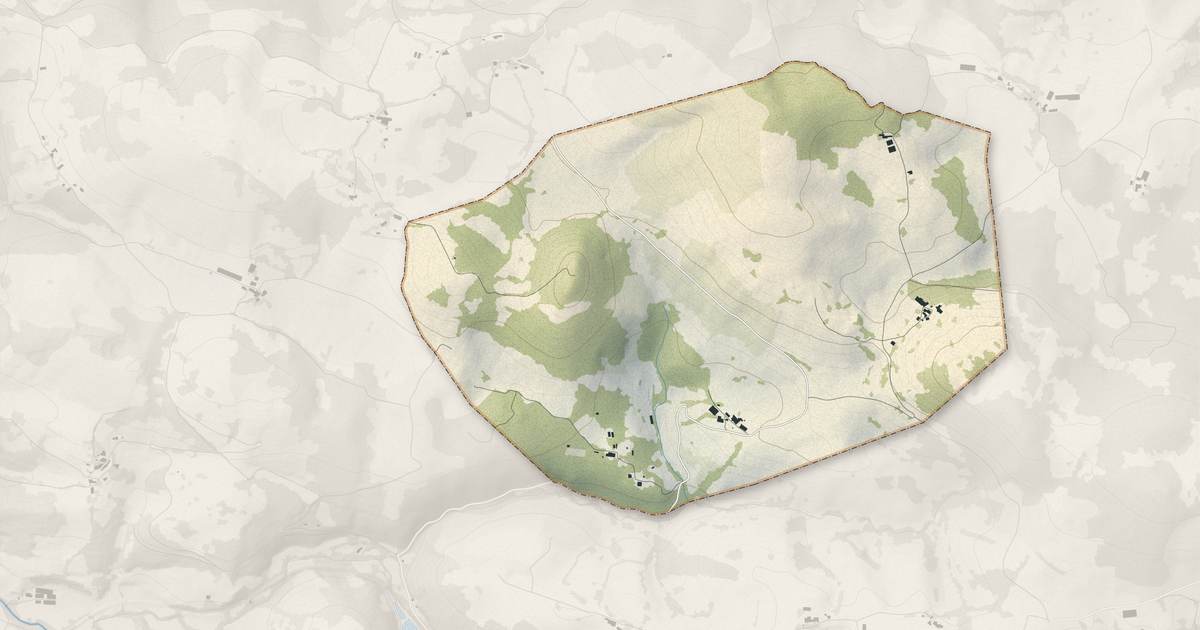 Portrait cartographique de Suzan : relief, eau, forêts, bâti et voies, calculés à partir des données de l'IGN
