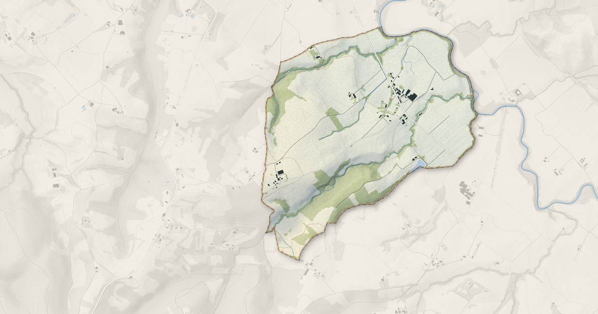 Portrait cartographique de Thouars-sur-Arize : relief, eau, forêts, bâti et voies, calculés à partir des données de l'IGN