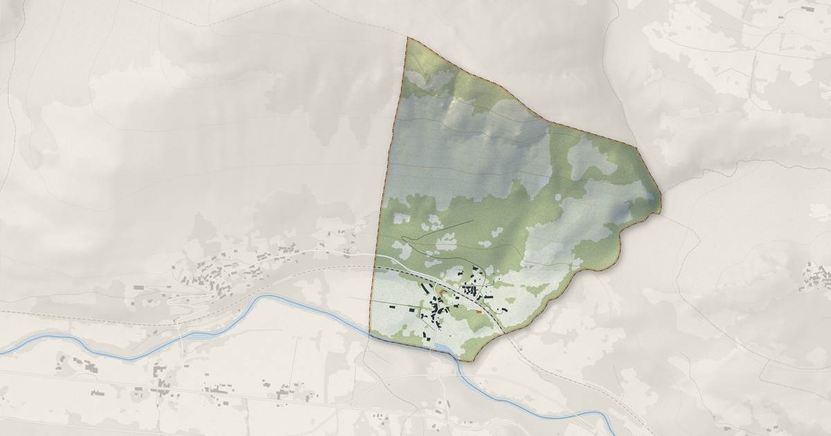 Portrait cartographique de Urs : relief, eau, forêts, bâti et voies, calculés à partir des données de l'IGN