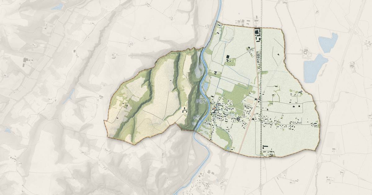 Portrait cartographique de Le Vernet : relief, eau, forêts, bâti et voies, calculés à partir des données de l'IGN