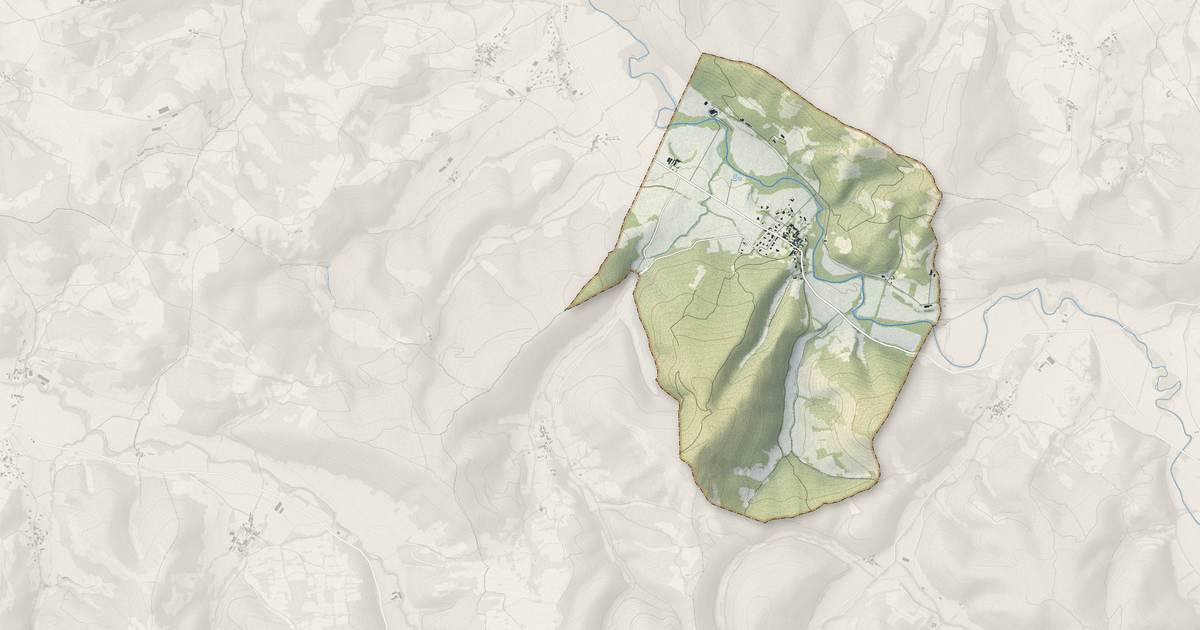 Portrait cartographique de Vira : relief, eau, forêts, bâti et voies, calculés à partir des données de l'IGN
