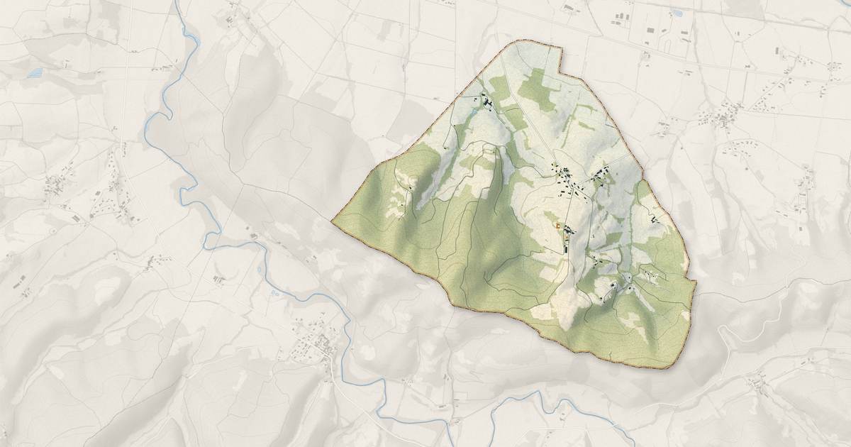 Portrait cartographique de Viviès : relief, eau, forêts, bâti et voies, calculés à partir des données de l'IGN
