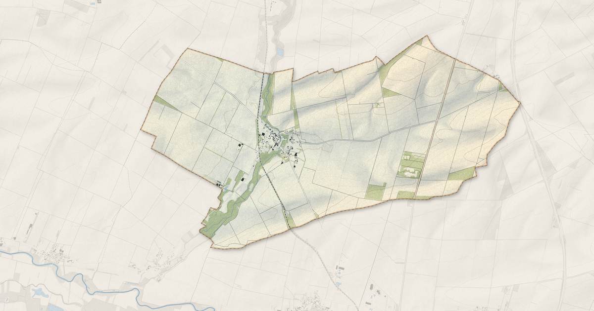 Portrait cartographique de Allibaudières : relief, eau, forêts, bâti et voies, calculés à partir des données de l'IGN