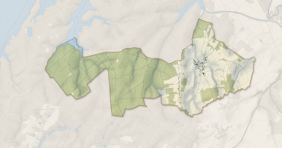 Portrait cartographique de Amance : relief, eau, forêts, bâti et voies, calculés à partir des données de l'IGN