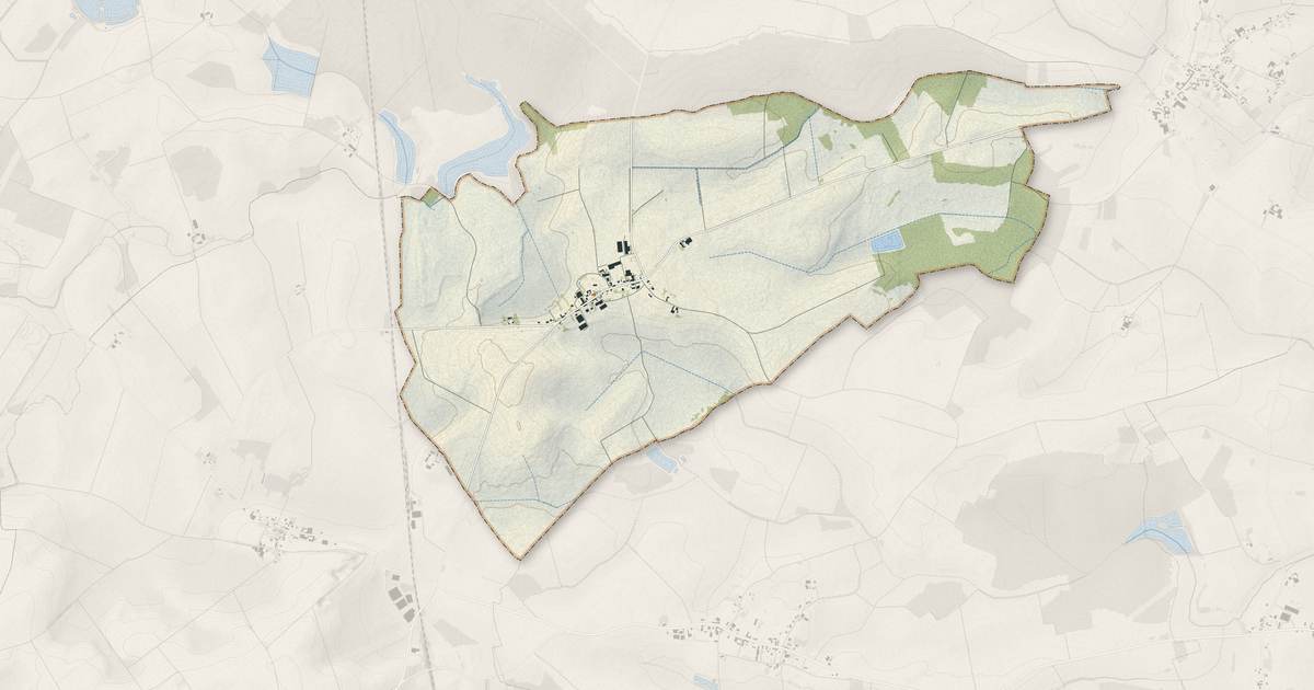 Portrait cartographique de Arrembécourt : relief, eau, forêts, bâti et voies, calculés à partir des données de l'IGN