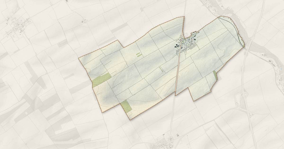 Portrait cartographique de Aubeterre : relief, eau, forêts, bâti et voies, calculés à partir des données de l'IGN