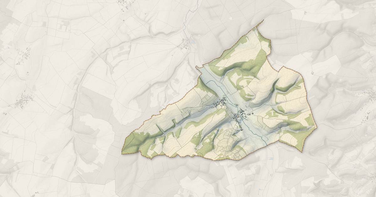 Portrait cartographique de Avirey-Lingey : relief, eau, forêts, bâti et voies, calculés à partir des données de l'IGN