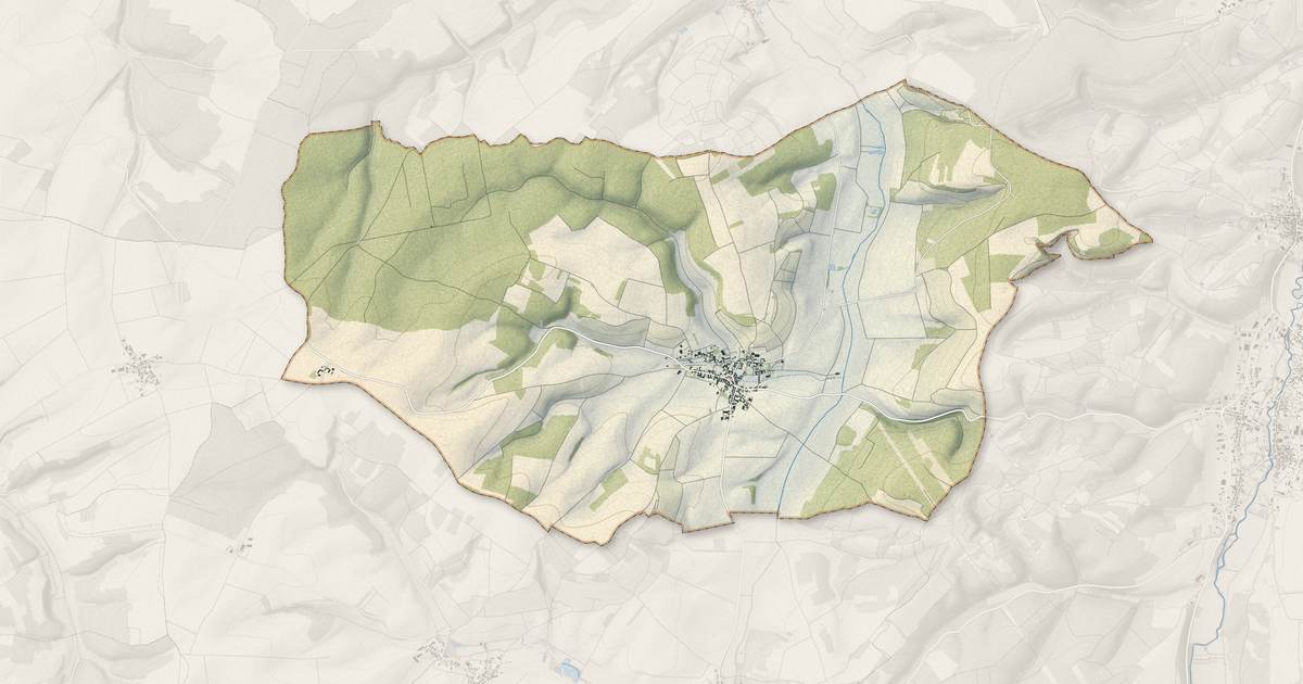 Portrait cartographique de Bagneux-la-Fosse : relief, eau, forêts, bâti et voies, calculés à partir des données de l'IGN