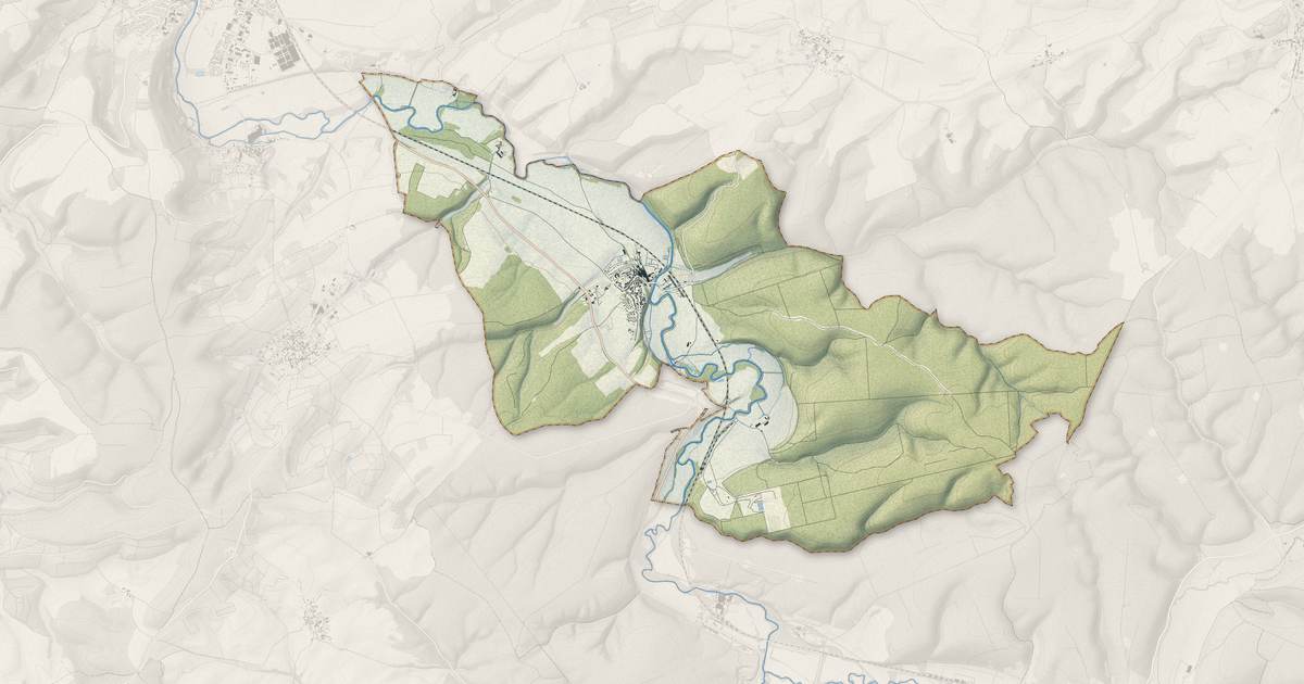 Portrait cartographique de Bayel : relief, eau, forêts, bâti et voies, calculés à partir des données de l'IGN