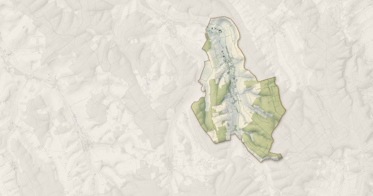 Portrait cartographique de Bercenay-en-Othe : relief, eau, forêts, bâti et voies, calculés à partir des données de l'IGN