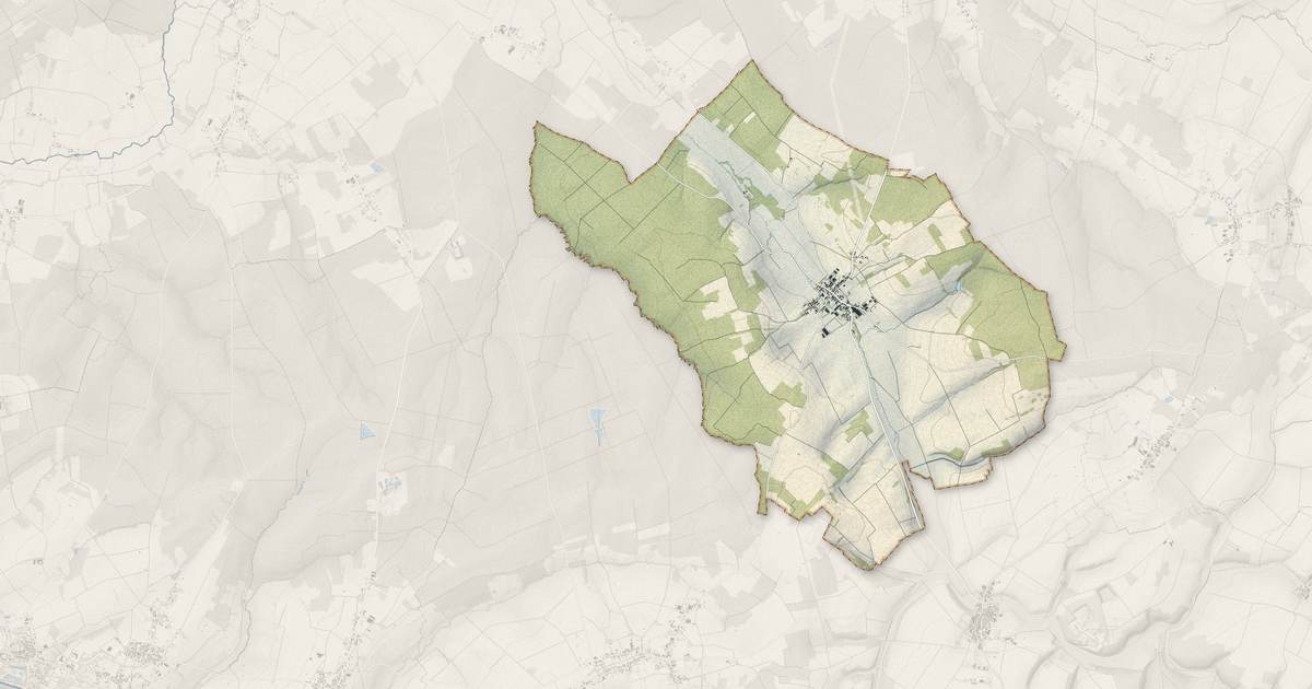 Portrait cartographique de Bernon : relief, eau, forêts, bâti et voies, calculés à partir des données de l'IGN