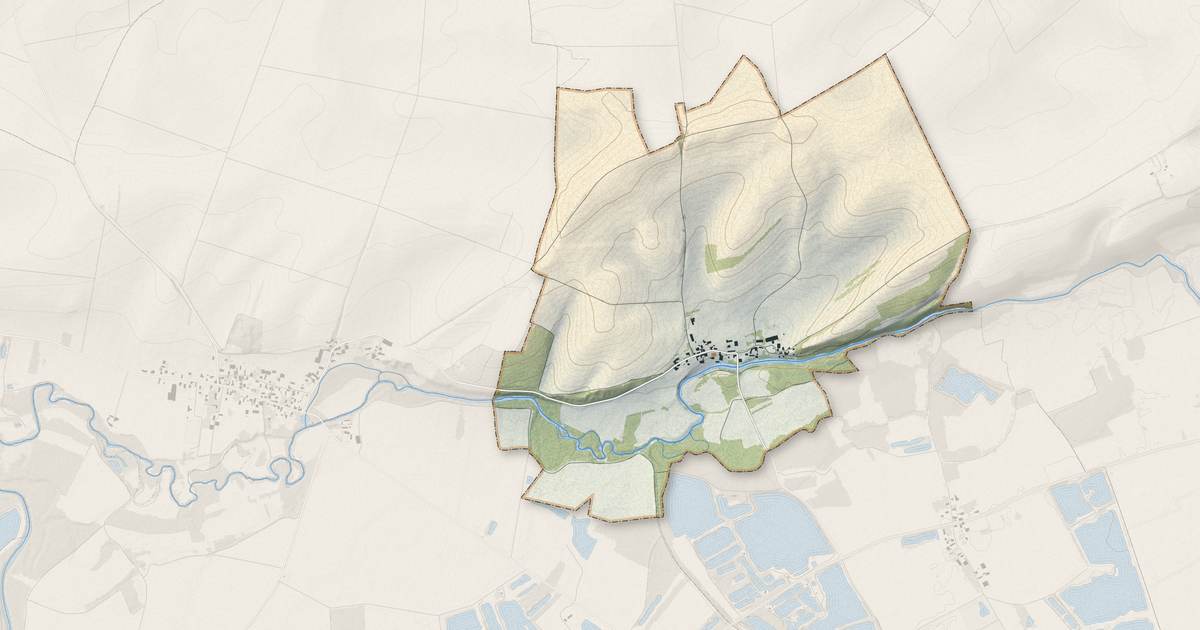 Portrait cartographique de Bétignicourt : relief, eau, forêts, bâti et voies, calculés à partir des données de l'IGN