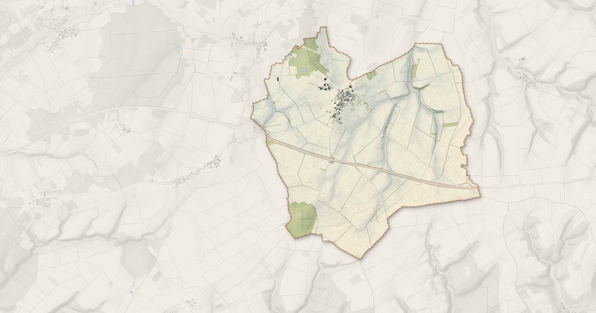 Portrait cartographique de Beurey : relief, eau, forêts, bâti et voies, calculés à partir des données de l'IGN
