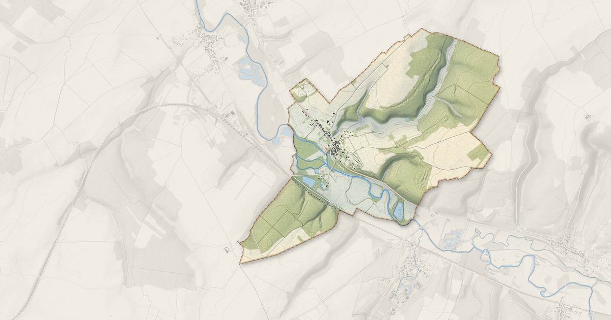 Portrait cartographique de Bossancourt : relief, eau, forêts, bâti et voies, calculés à partir des données de l'IGN