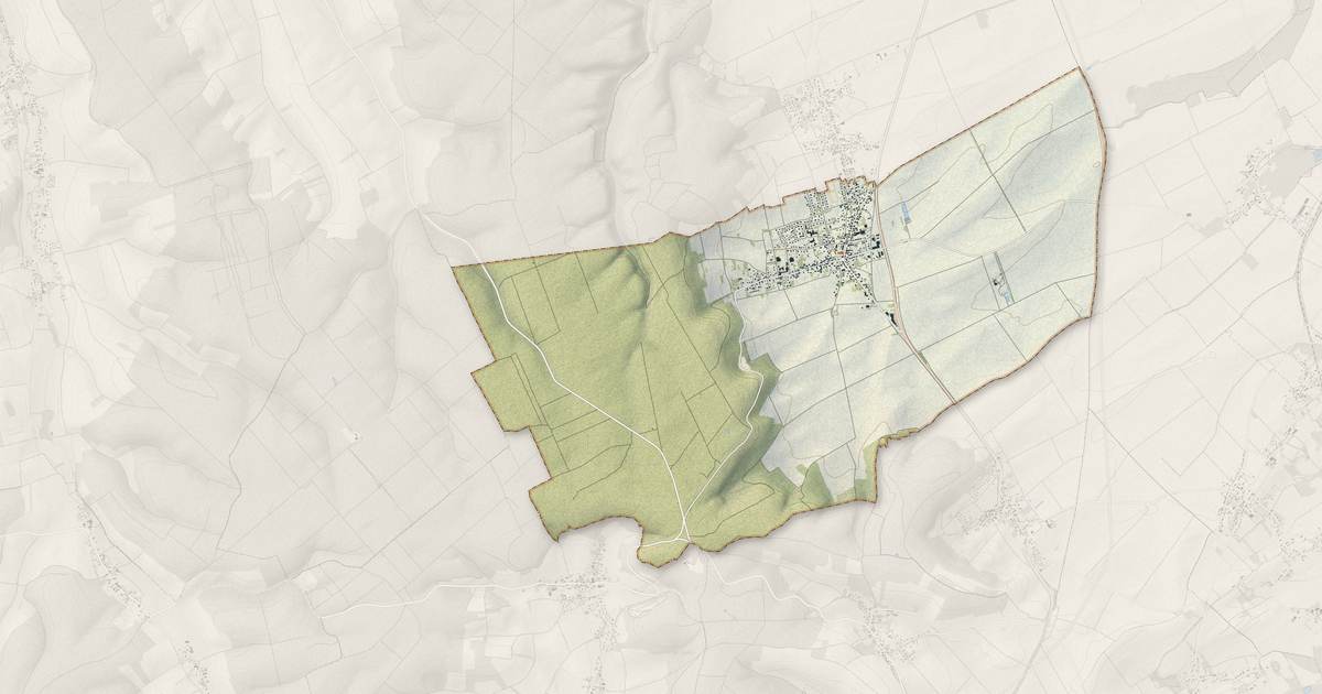 Portrait cartographique de Bouilly : relief, eau, forêts, bâti et voies, calculés à partir des données de l'IGN