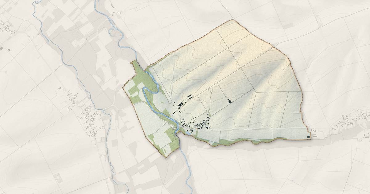 Portrait cartographique de Brillecourt : relief, eau, forêts, bâti et voies, calculés à partir des données de l'IGN