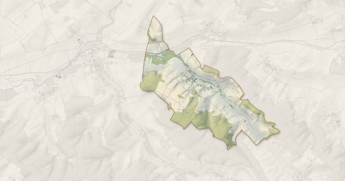 Portrait cartographique de Bucey-en-Othe : relief, eau, forêts, bâti et voies, calculés à partir des données de l'IGN
