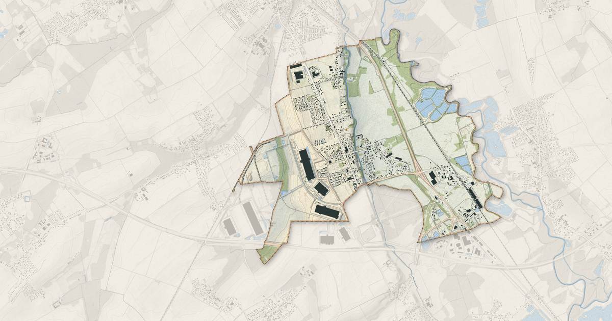 Portrait cartographique de Buchères : relief, eau, forêts, bâti et voies, calculés à partir des données de l'IGN