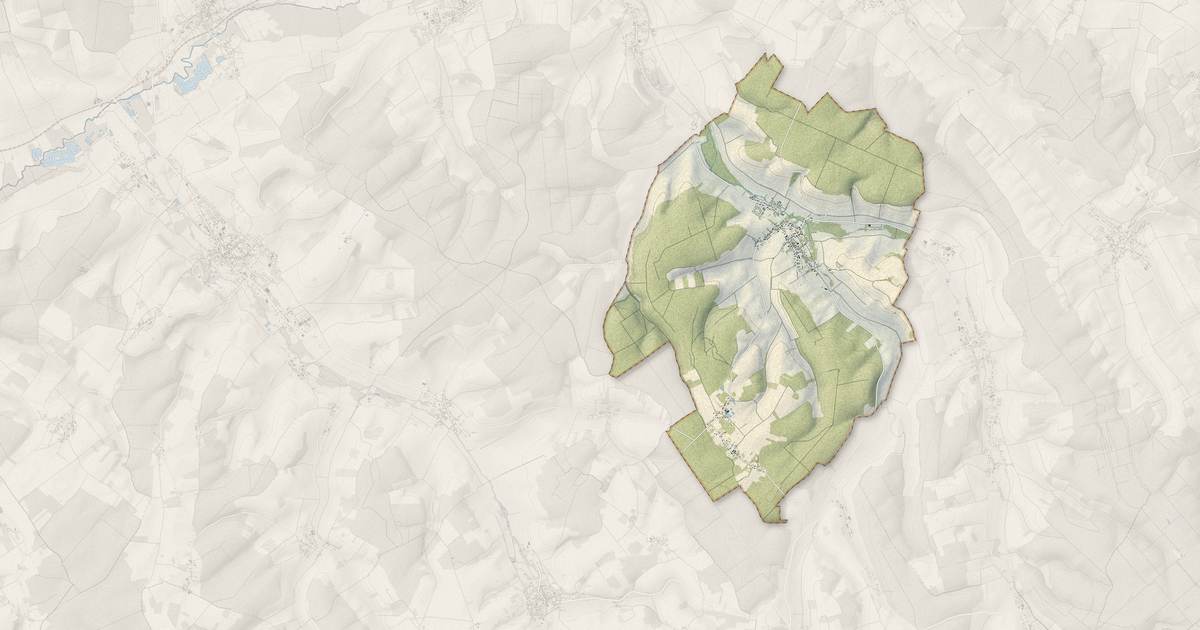 Portrait cartographique de Chennegy : relief, eau, forêts, bâti et voies, calculés à partir des données de l'IGN