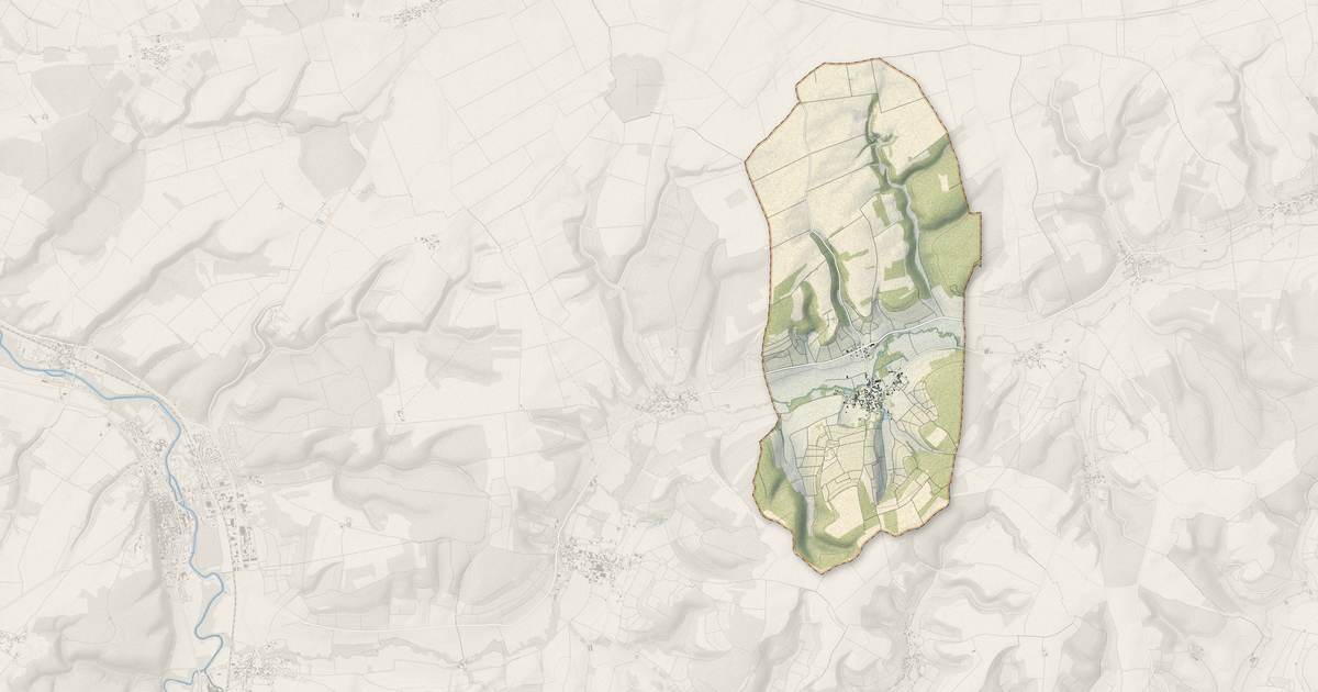 Portrait cartographique de Chervey : relief, eau, forêts, bâti et voies, calculés à partir des données de l'IGN