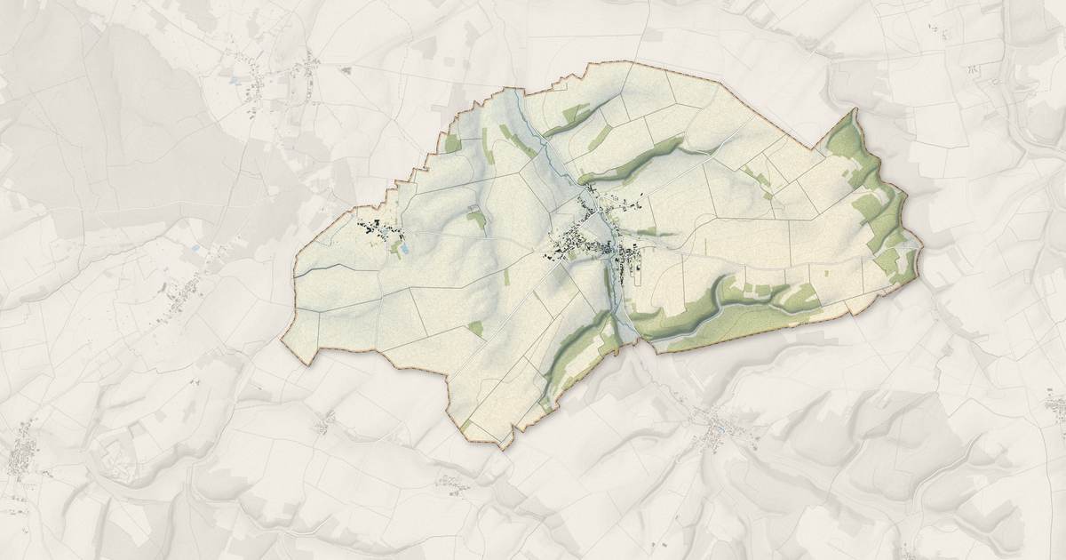 Portrait cartographique de Chesley : relief, eau, forêts, bâti et voies, calculés à partir des données de l'IGN