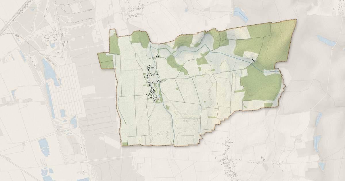 Portrait cartographique de Crespy-le-Neuf : relief, eau, forêts, bâti et voies, calculés à partir des données de l'IGN
