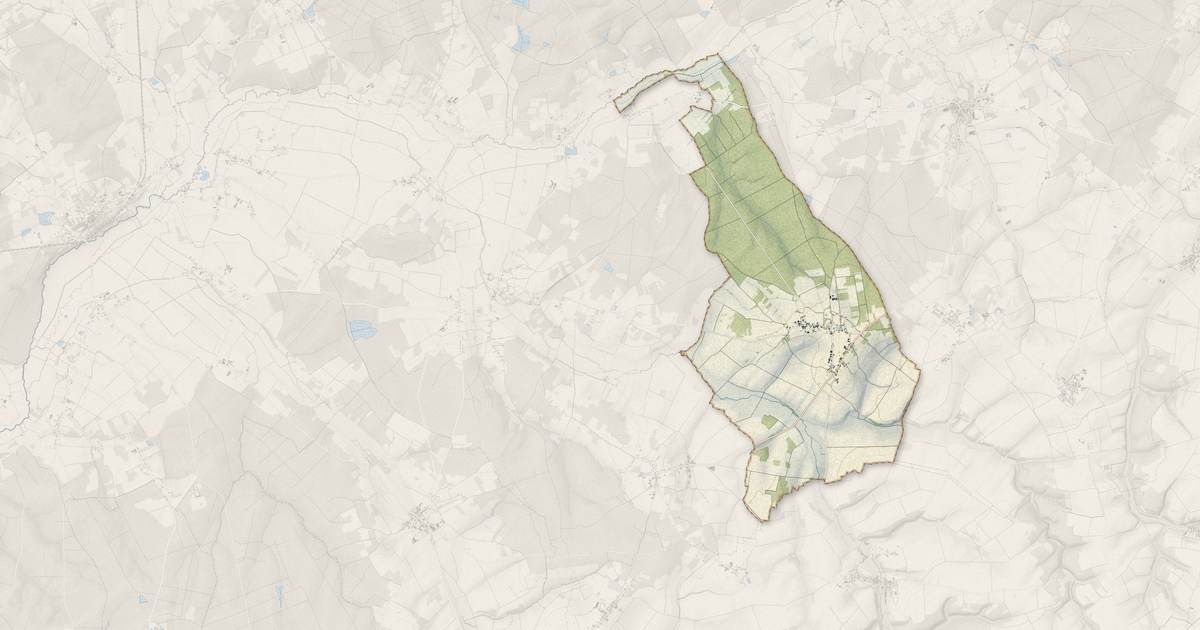 Portrait cartographique de Cussangy : relief, eau, forêts, bâti et voies, calculés à partir des données de l'IGN
