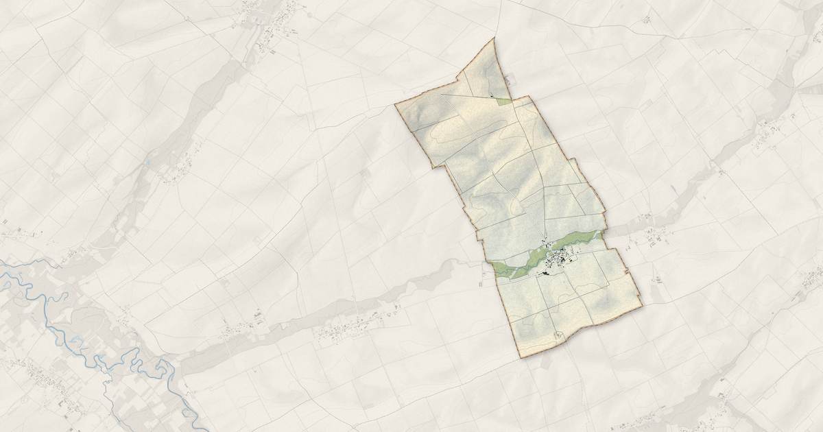 Portrait cartographique de Donnement : relief, eau, forêts, bâti et voies, calculés à partir des données de l'IGN