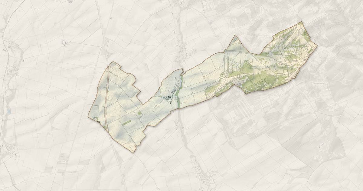Portrait cartographique de Dosnon : relief, eau, forêts, bâti et voies, calculés à partir des données de l'IGN