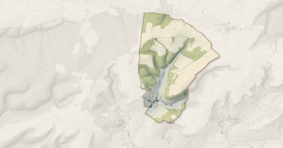 Portrait cartographique de Engente : relief, eau, forêts, bâti et voies, calculés à partir des données de l'IGN