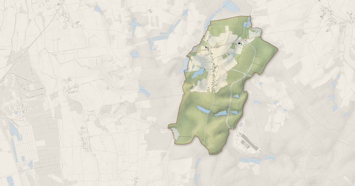 Portrait cartographique de Épothémont : relief, eau, forêts, bâti et voies, calculés à partir des données de l'IGN