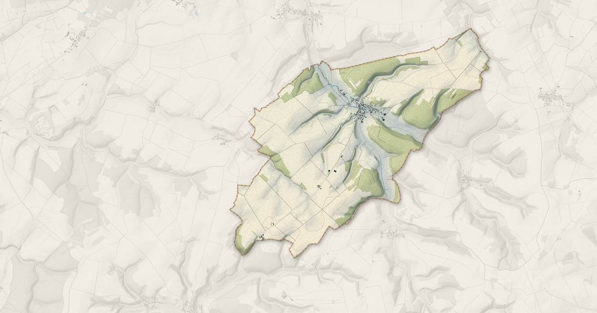 Portrait cartographique de Étourvy : relief, eau, forêts, bâti et voies, calculés à partir des données de l'IGN
