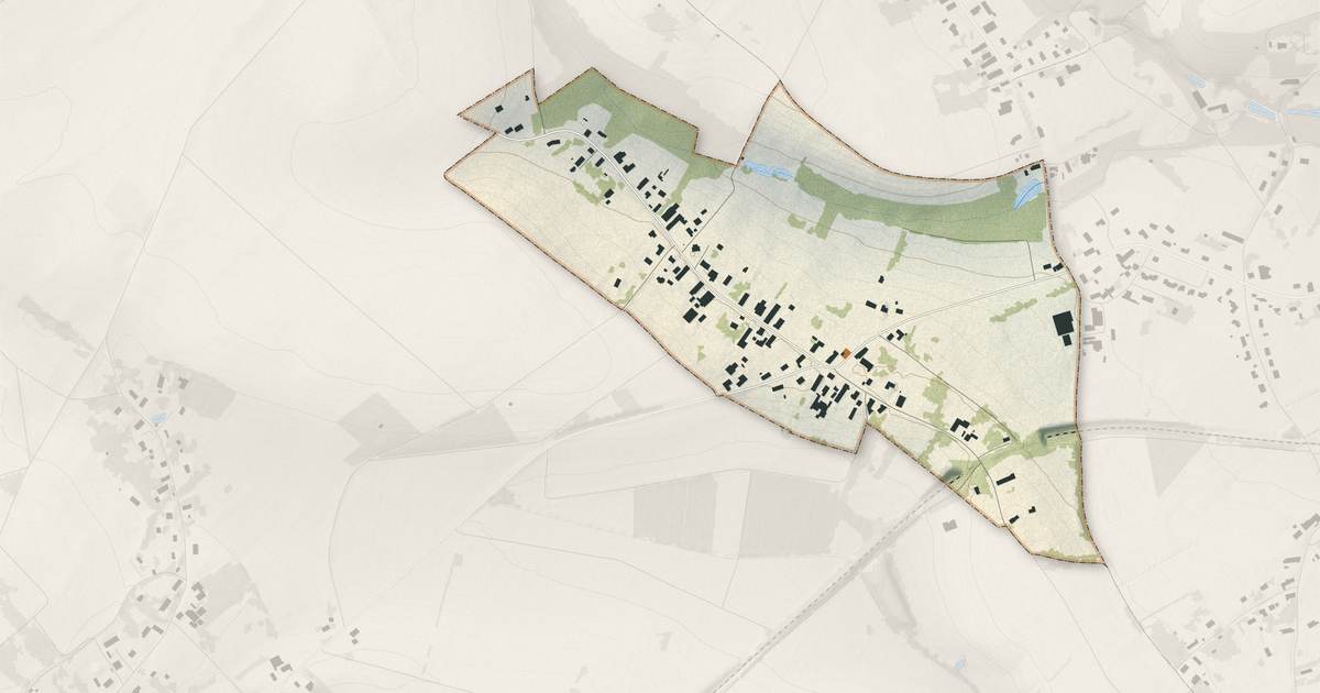 Portrait cartographique de Fays-la-Chapelle : relief, eau, forêts, bâti et voies, calculés à partir des données de l'IGN