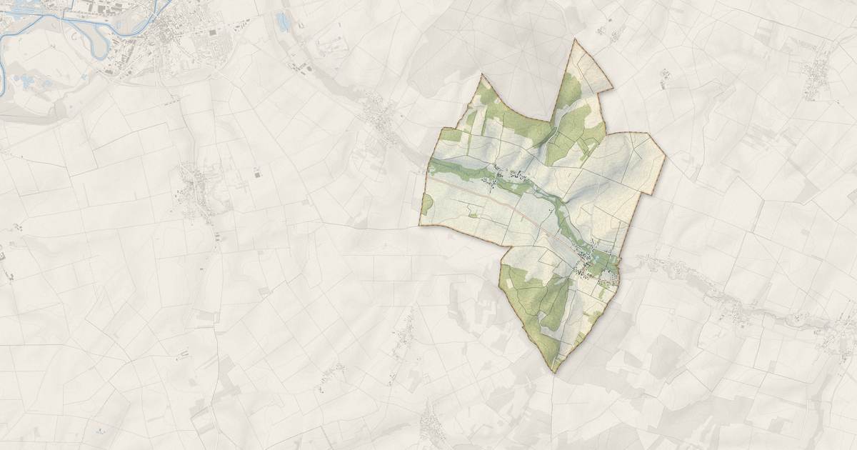 Portrait cartographique de Ferreux-Quincey : relief, eau, forêts, bâti et voies, calculés à partir des données de l'IGN