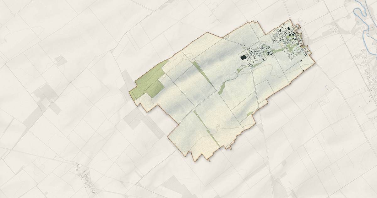 Portrait cartographique de Fontaine-les-Grès : relief, eau, forêts, bâti et voies, calculés à partir des données de l'IGN