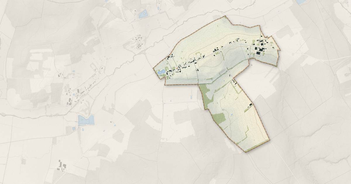 Portrait cartographique de Les Granges : relief, eau, forêts, bâti et voies, calculés à partir des données de l'IGN