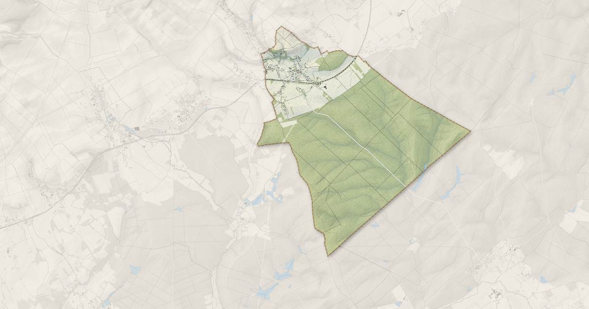 Portrait cartographique de Jeugny : relief, eau, forêts, bâti et voies, calculés à partir des données de l'IGN