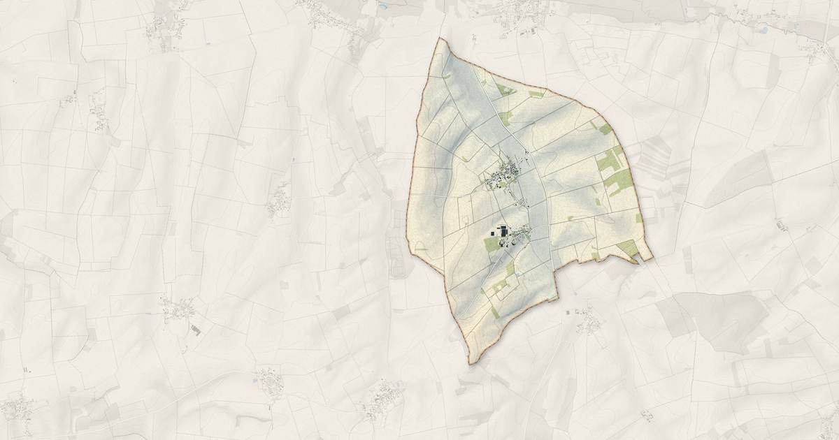 Portrait cartographique de La Louptière-Thénard : relief, eau, forêts, bâti et voies, calculés à partir des données de l'IGN
