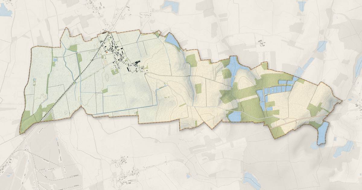 Portrait cartographique de Maizières-lès-Brienne : relief, eau, forêts, bâti et voies, calculés à partir des données de l'IGN