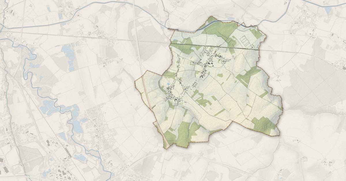 Portrait cartographique de Montaulin : relief, eau, forêts, bâti et voies, calculés à partir des données de l'IGN