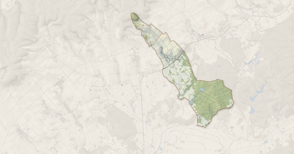 Portrait cartographique de Montigny-les-Monts : relief, eau, forêts, bâti et voies, calculés à partir des données de l'IGN