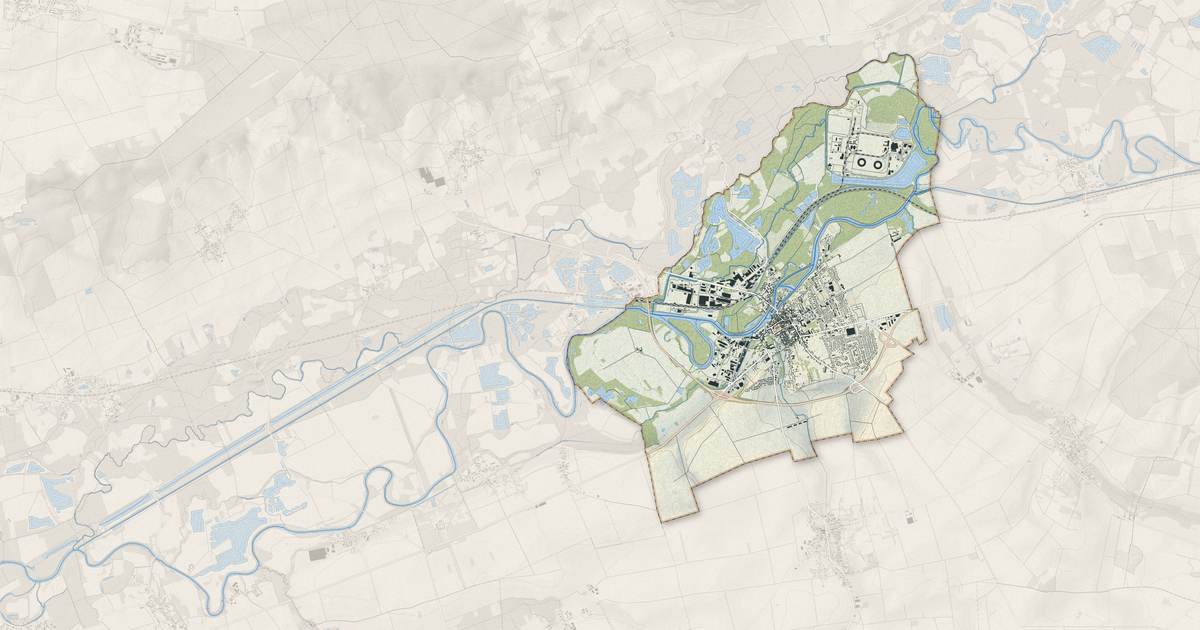 Portrait cartographique de Nogent-sur-Seine : relief, eau, forêts, bâti et voies, calculés à partir des données de l'IGN