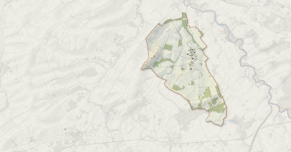 Portrait cartographique de Pel-et-Der : relief, eau, forêts, bâti et voies, calculés à partir des données de l'IGN