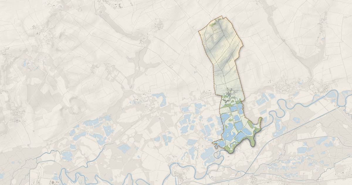 Portrait cartographique de Périgny-la-Rose : relief, eau, forêts, bâti et voies, calculés à partir des données de l'IGN