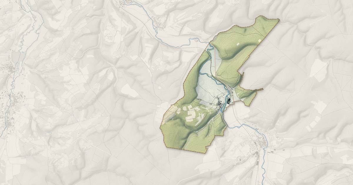 Portrait cartographique de Plaines-Saint-Lange : relief, eau, forêts, bâti et voies, calculés à partir des données de l'IGN