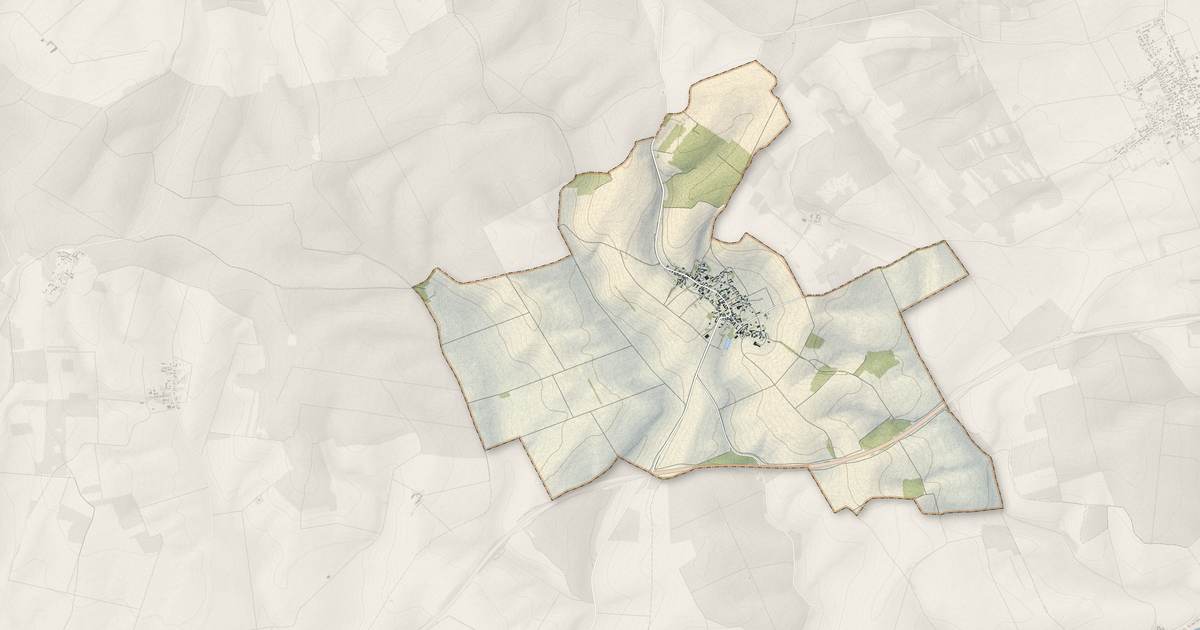 Portrait cartographique de Planty : relief, eau, forêts, bâti et voies, calculés à partir des données de l'IGN