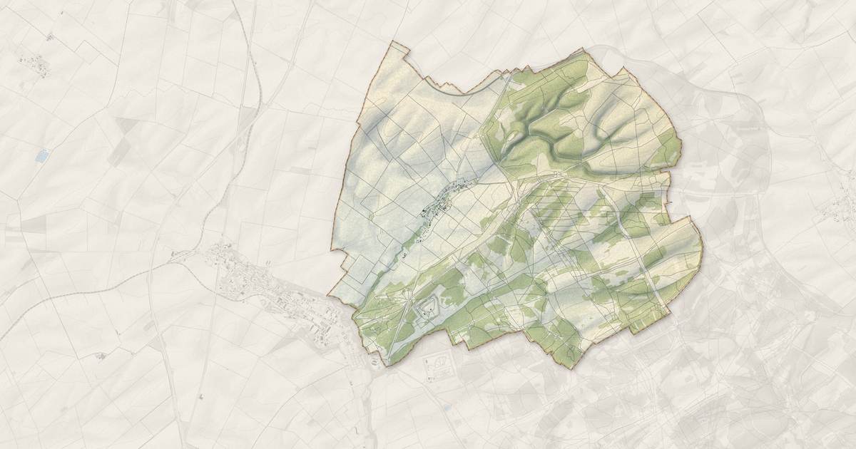 Portrait cartographique de Poivres : relief, eau, forêts, bâti et voies, calculés à partir des données de l'IGN