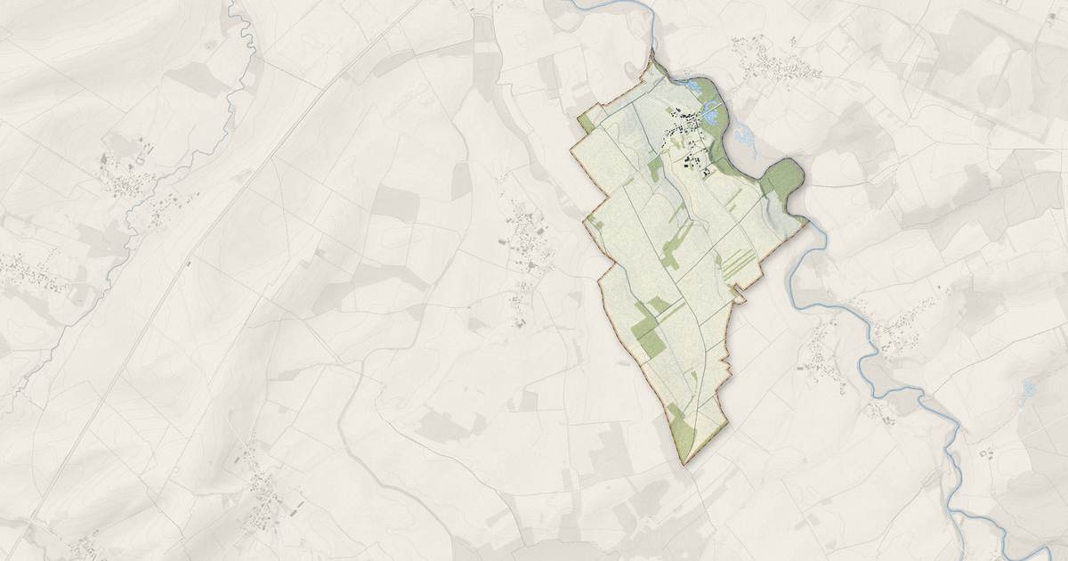 Portrait cartographique de Précy-Notre-Dame : relief, eau, forêts, bâti et voies, calculés à partir des données de l'IGN