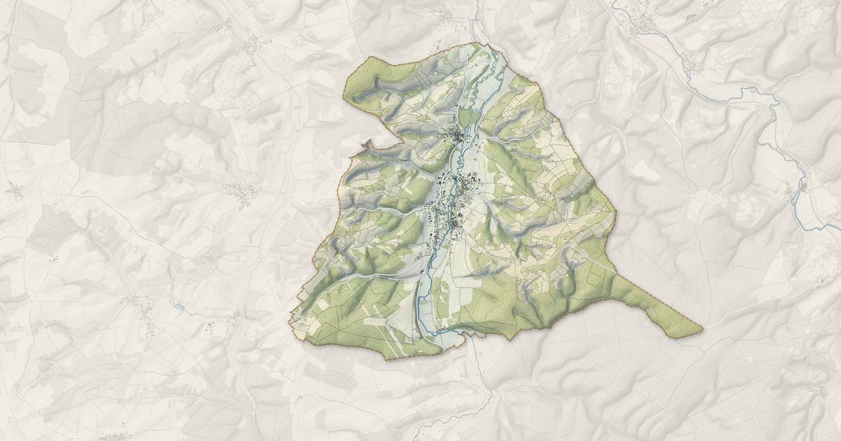 Portrait cartographique de Les Riceys : relief, eau, forêts, bâti et voies, calculés à partir des données de l'IGN