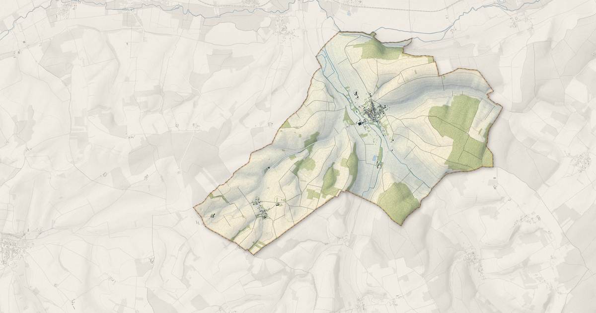 Portrait cartographique de Rigny-le-Ferron : relief, eau, forêts, bâti et voies, calculés à partir des données de l'IGN